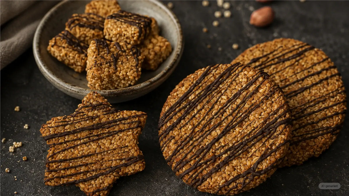 Vegane Erdnuss-Amaranth Plätzchen