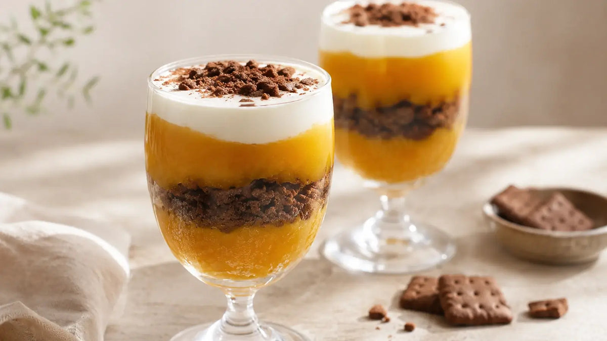 Giraffen Creme mit BioKids Kakaokeksen