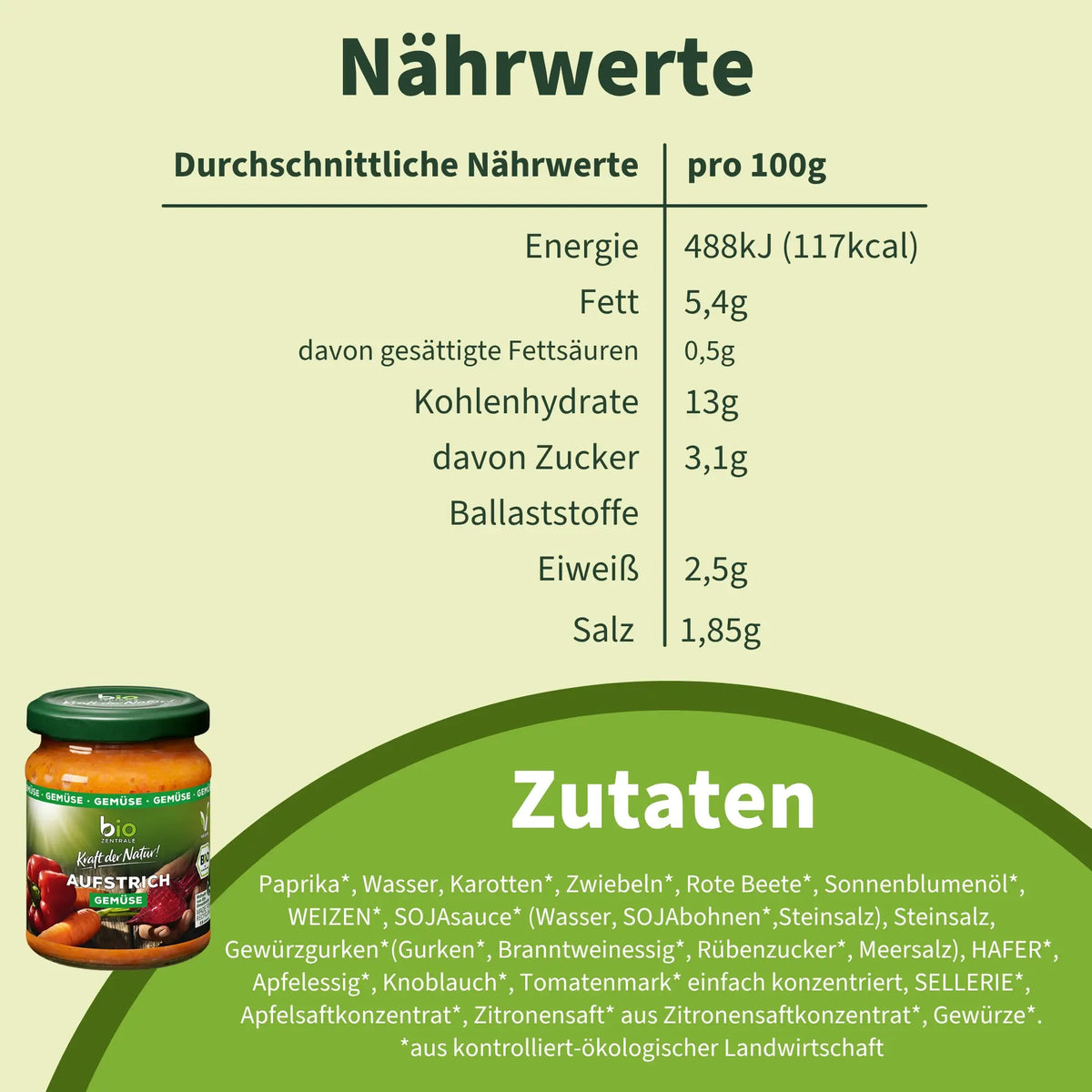 biozentrale Aufstrich Gemüse