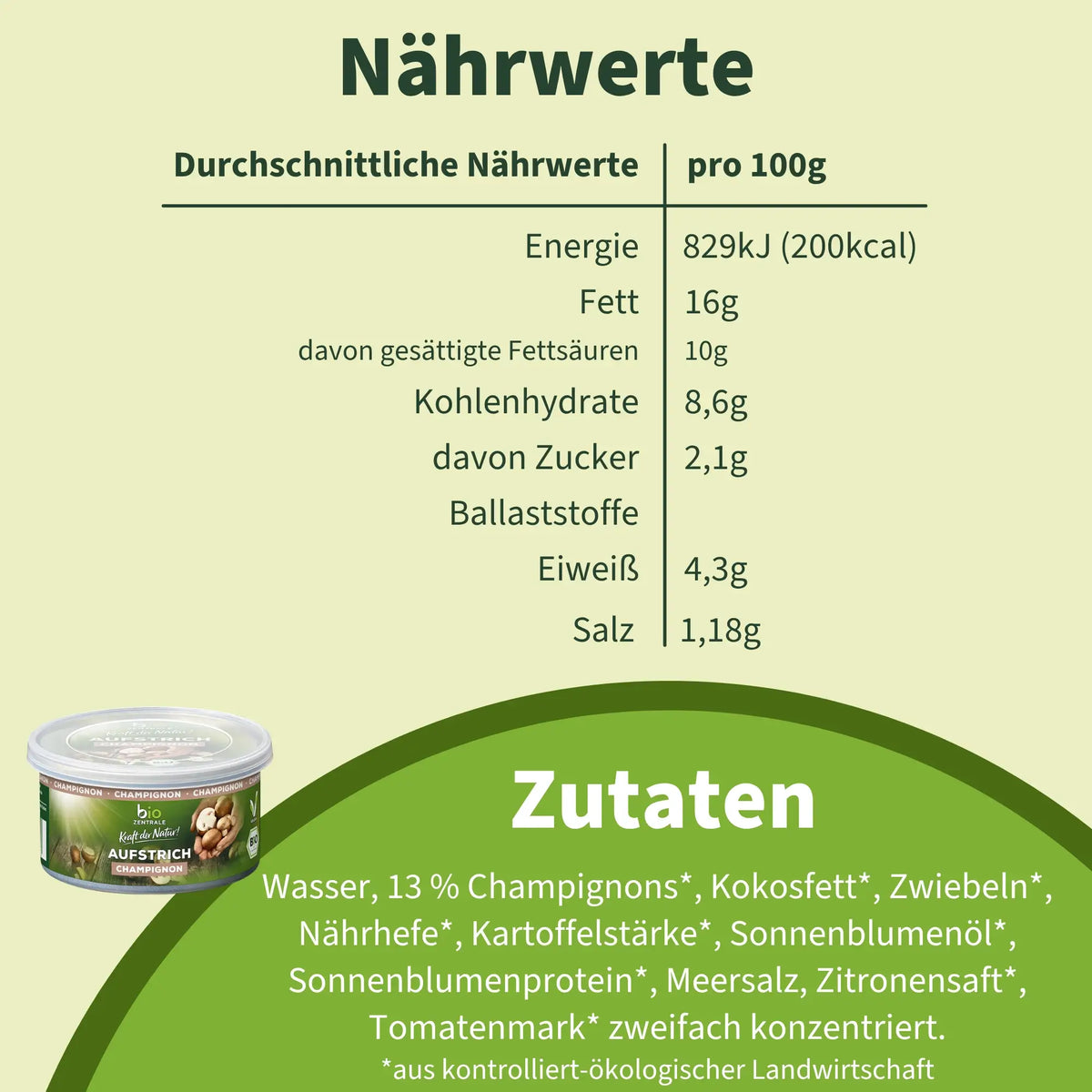 biozentrale Aufstrich Champignon
