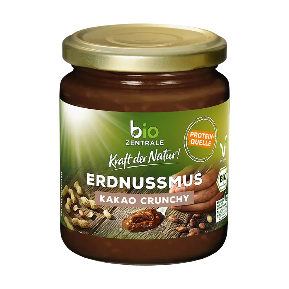 biozentrale Erdnussmus Kakao Crunchy 250g