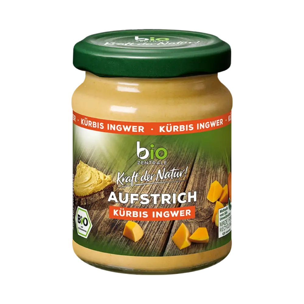 biozentrale Aufstrich Kürbis Ingwer 125g