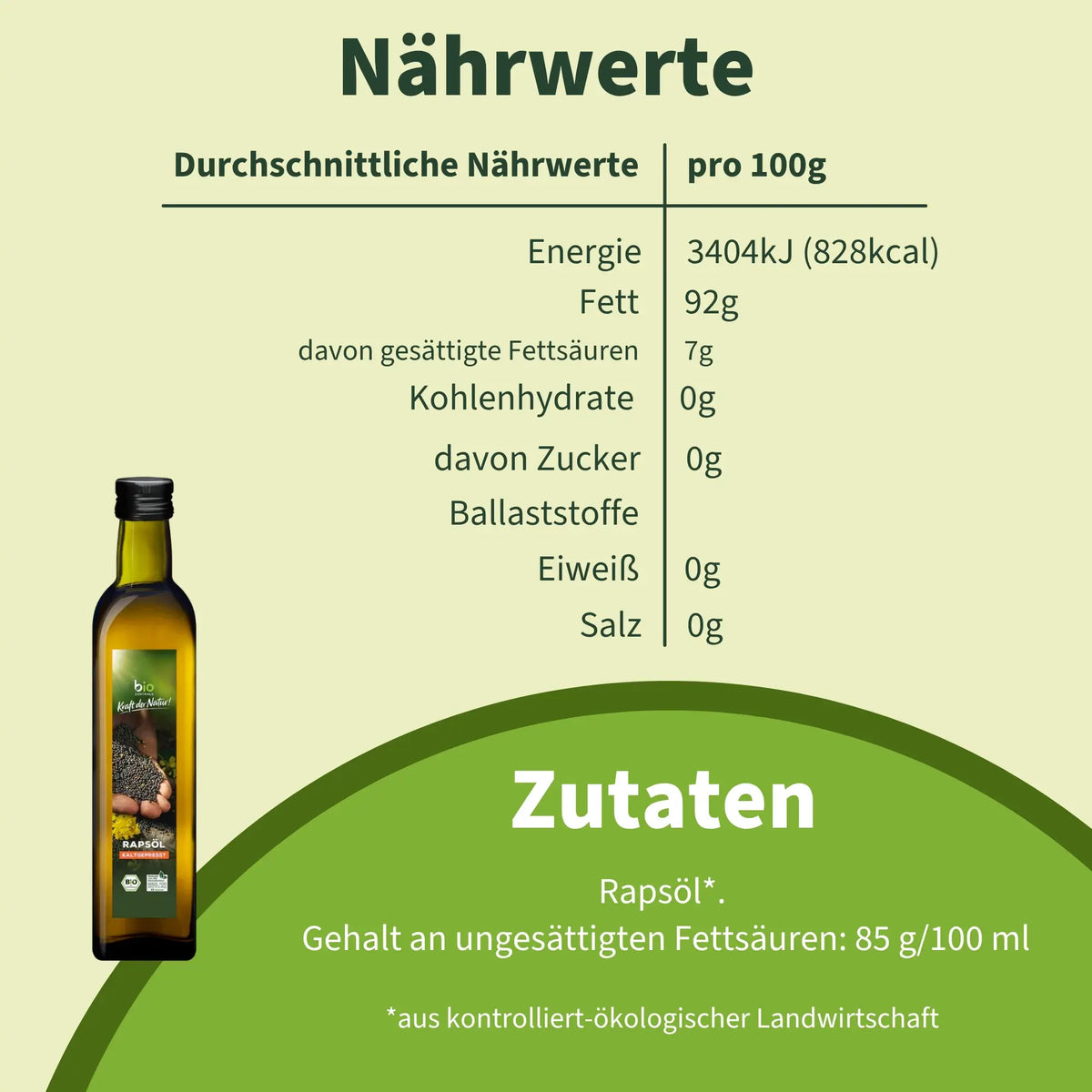 biozentrale Rapsöl 500 ml