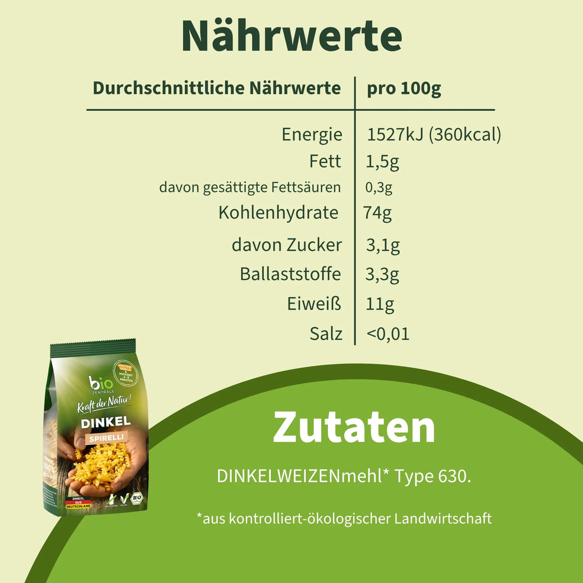 biozentrale Dinkel Spirelli