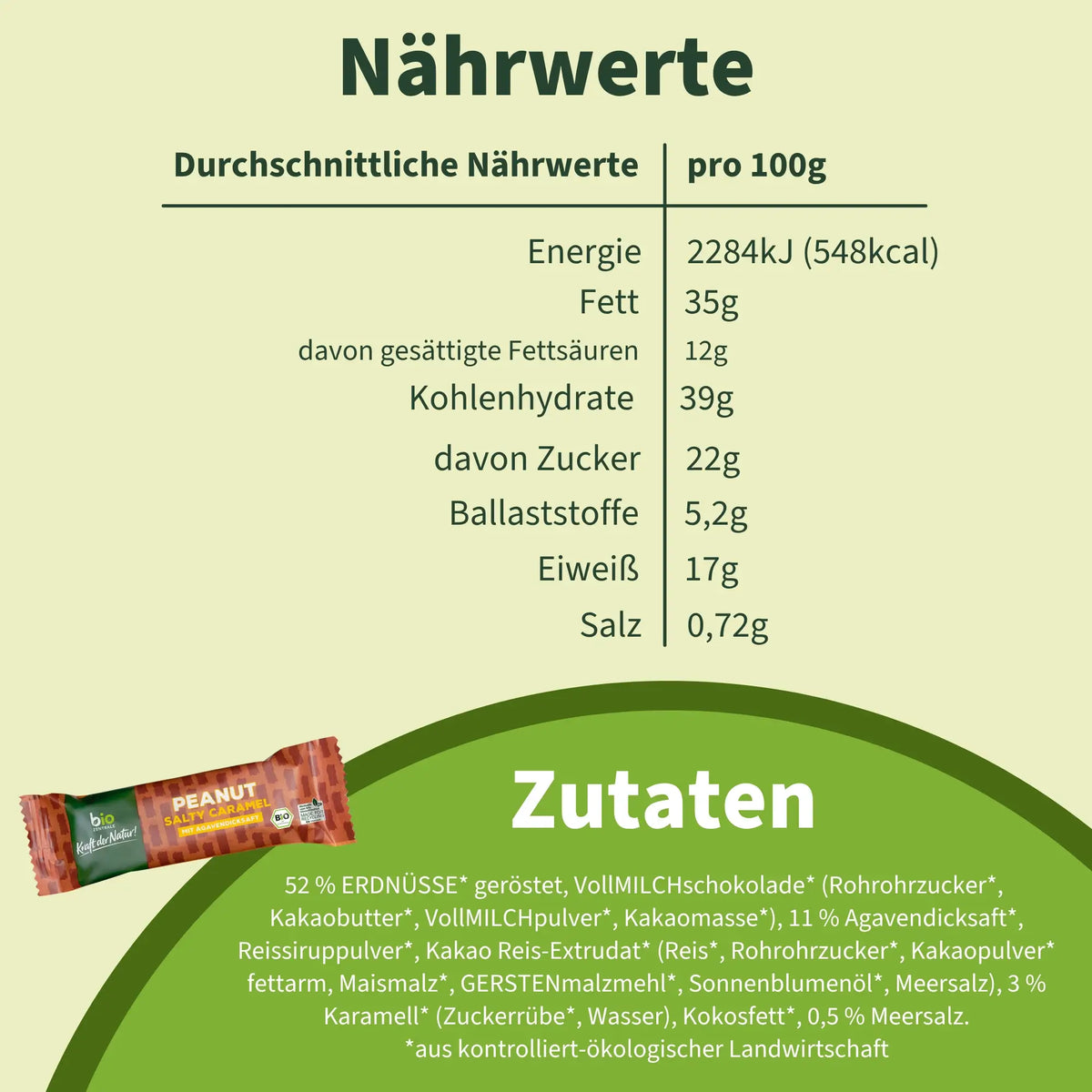 biozentrale Riegel Peanut Salty Caramel