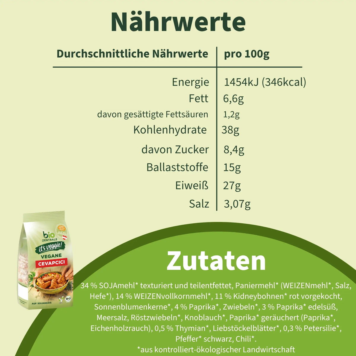 biozentrale Vegane Cevapcici