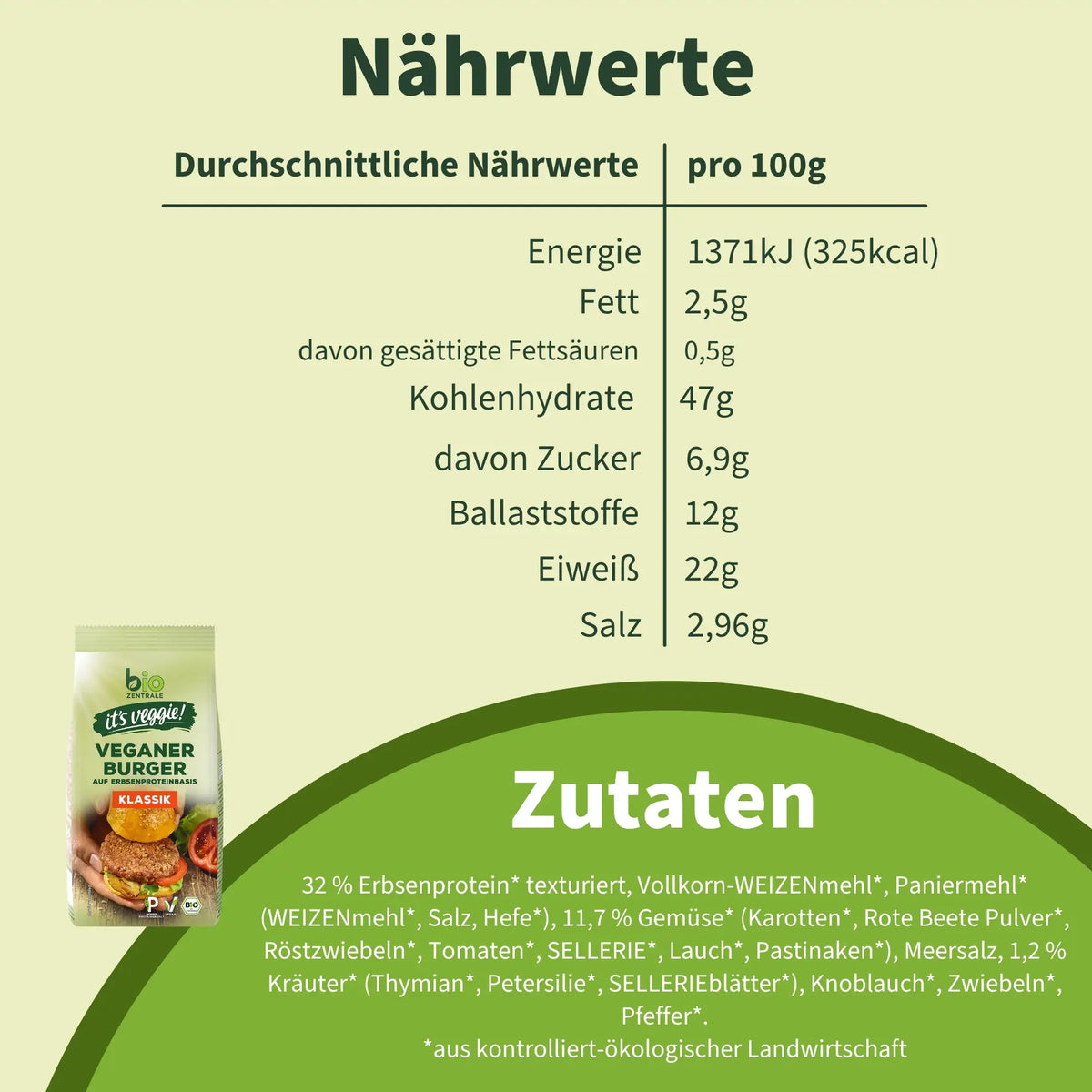 biozentrale Veganer Burger Klassik