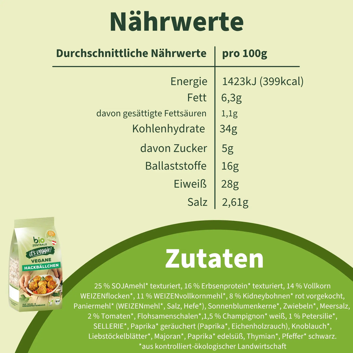 biozentrale Vegane Hackbällchen