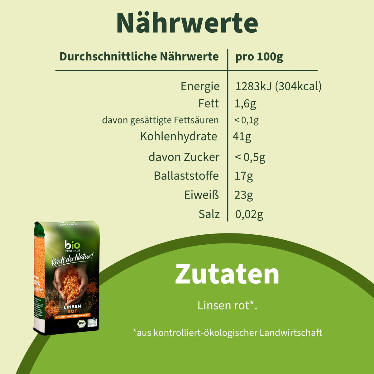biozentrale Linsen rot