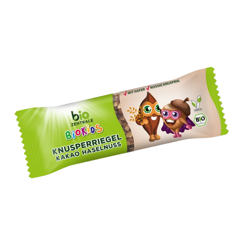 biozentrale BioKids Knusperriegel Kakao Haselnuss