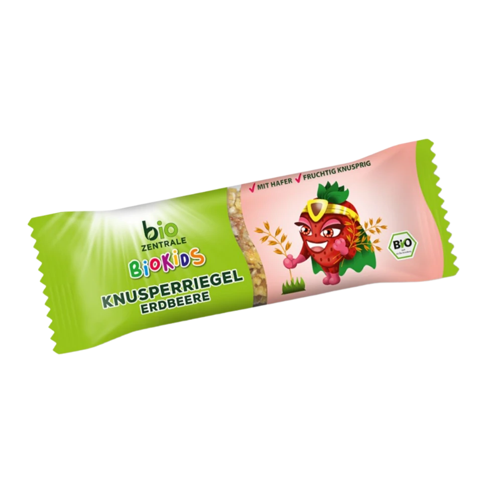 biozentrale BioKids Knusperriegel Erdbeere 20g