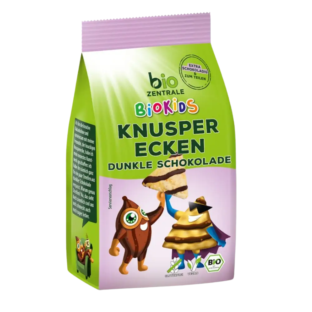 biozentrale BioKids Knusperecken Dunkle Schokolade 60g