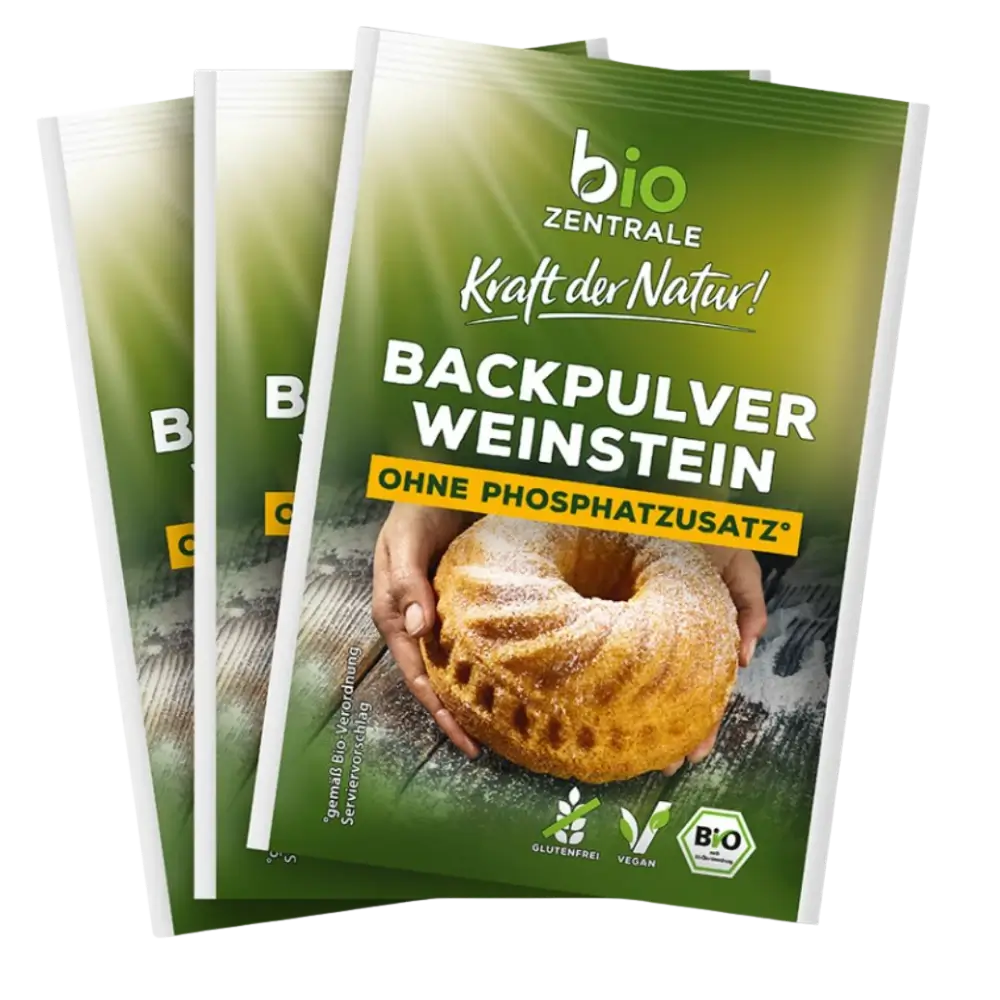 biozentrale Weinstein Backpulver (3er Pack)