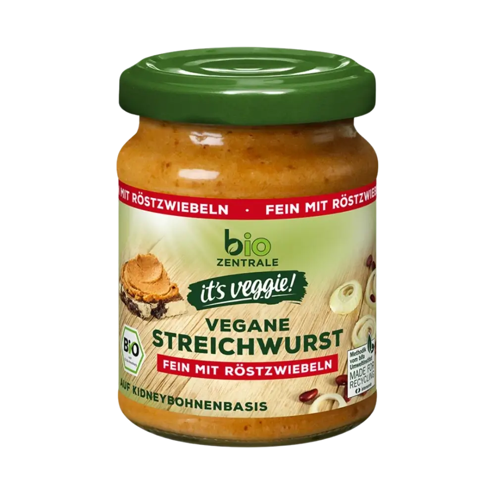 biozentrale vegane Streichwurst fein mit Röstzwiebeln 120g