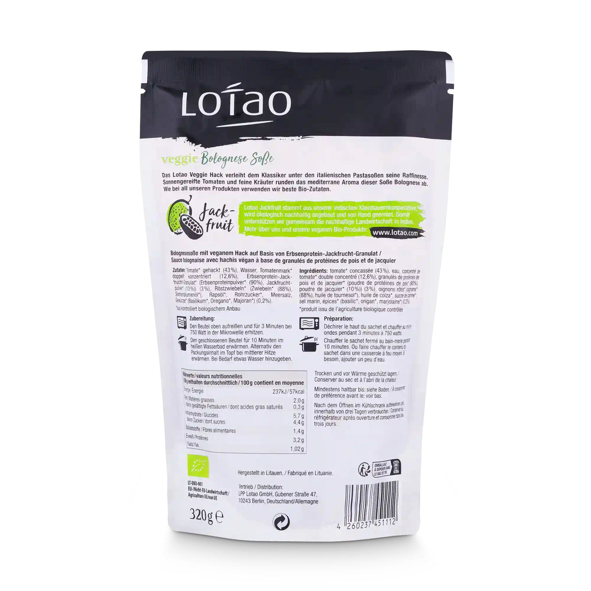 Lotao Veggie Bolognese Sauce