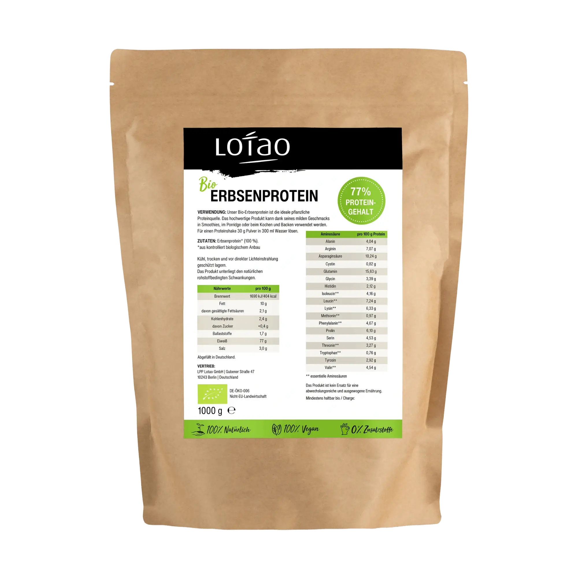 Lotao Erbsenprotein 1kg 1kg