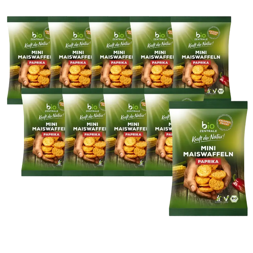 biozentrale Mini Maiswaffeln Paprika 10x50g