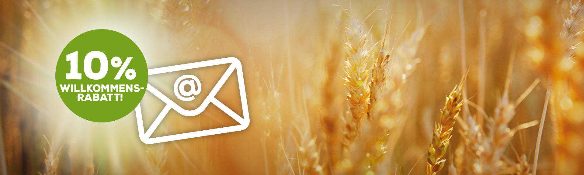 10% Willkommensrabatt im Newsletter, Desktop Banner