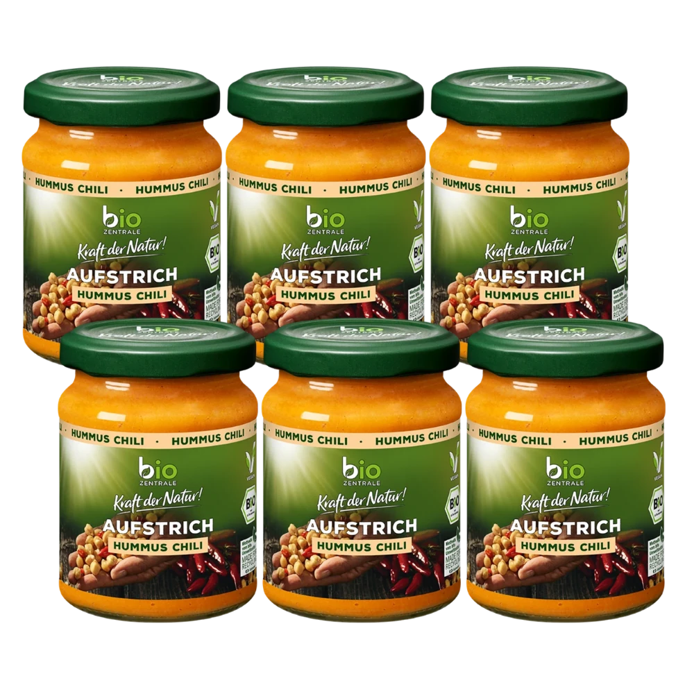 biozentrale Aufstrich Hummus Chili 6 x 125g