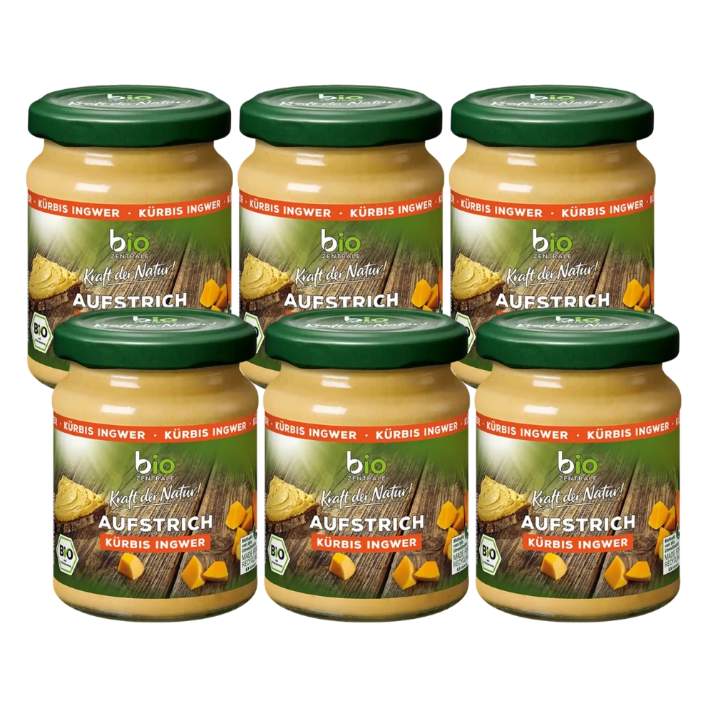 biozentrale Aufstrich Kürbis Ingwer 6 x 125g