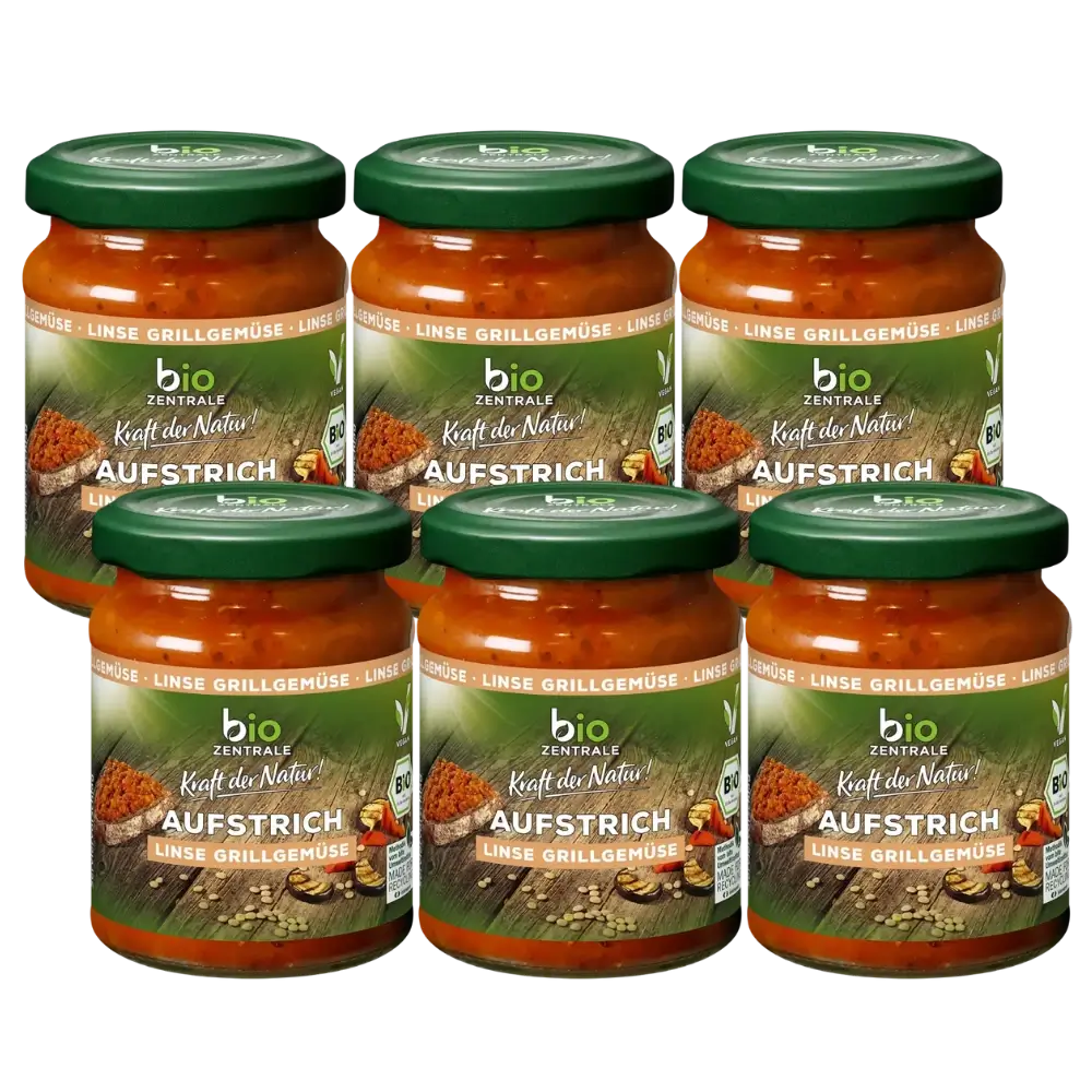 biozentrale Aufstrich Linse Grillgemüse 6 x 125g