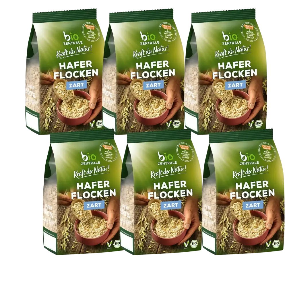 biozentrale Haferflocken zart 6x400g
