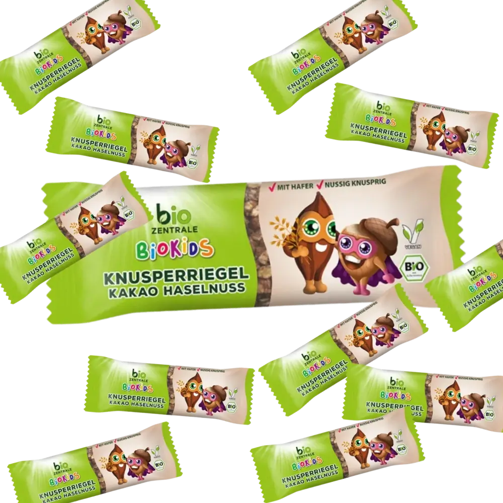 biozentrale BioKids Knusperriegel Kakao Haselnuss