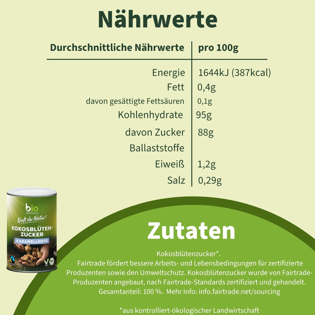 biozentrale Kokosblütenzucker