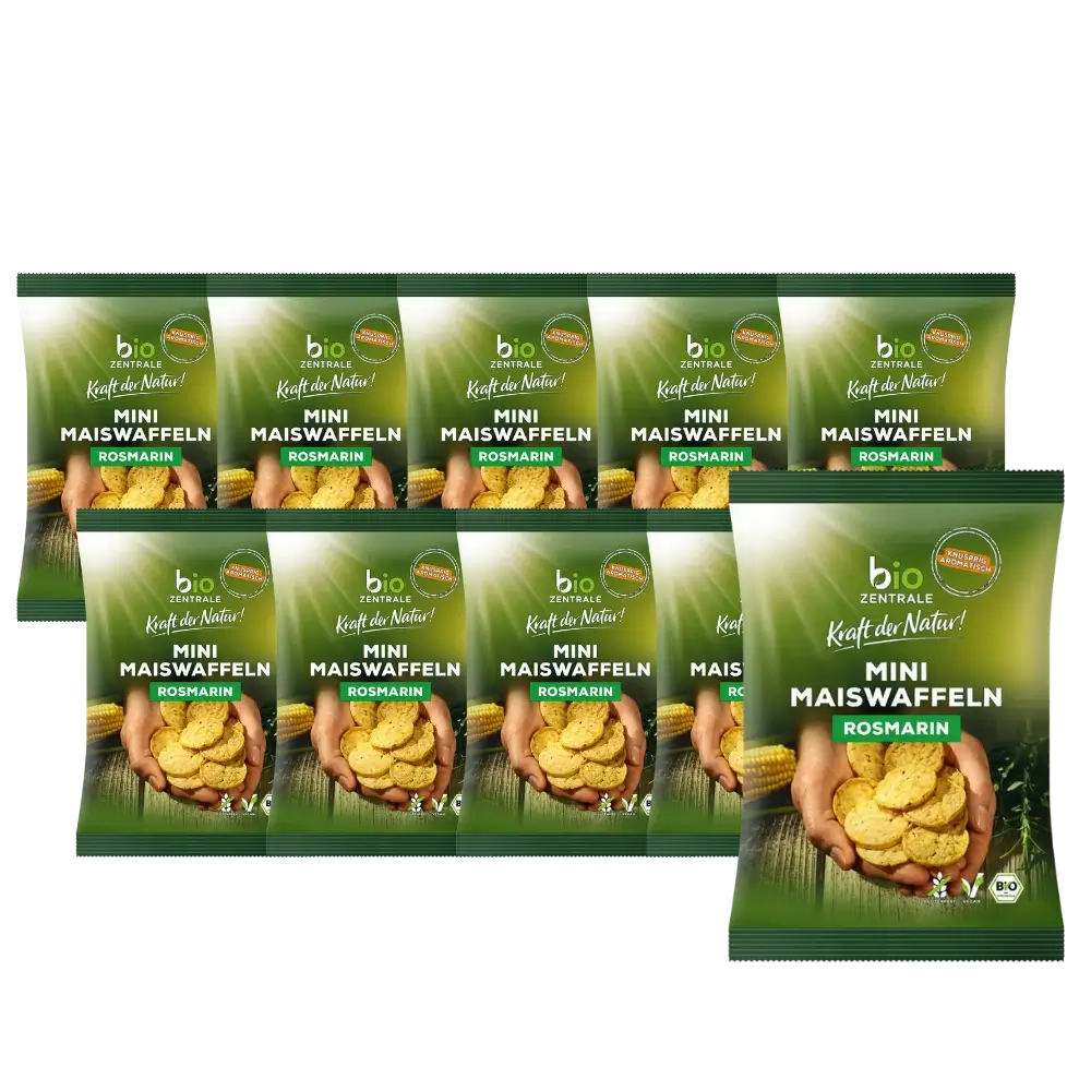 biozentrale Mini Maiswaffeln Rosmarin 10x50g