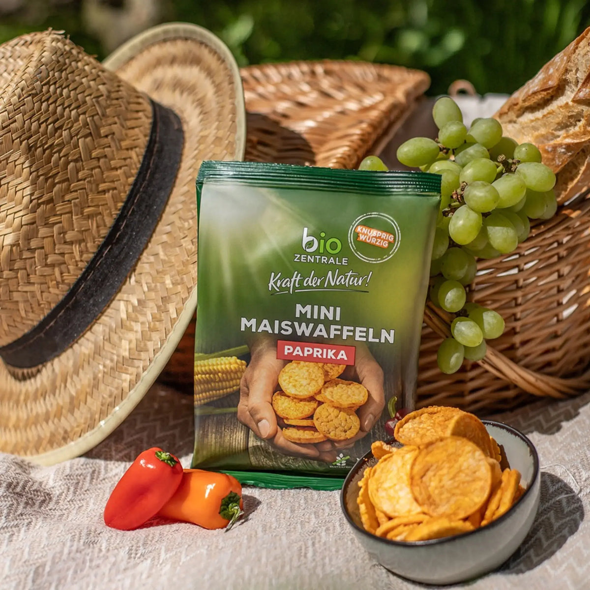 biozentrale Mini Maiswaffeln Paprika