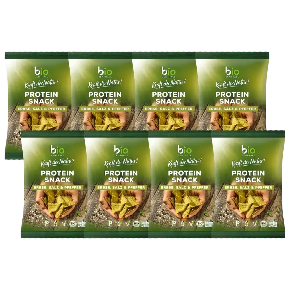 biozentrale Protein Snack Erbse, Salz & Pfeffer 8x50g